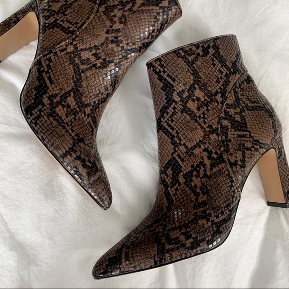 Steven By Steve Madden Shoes - Steven Brown Snakeskin Ankle Booties